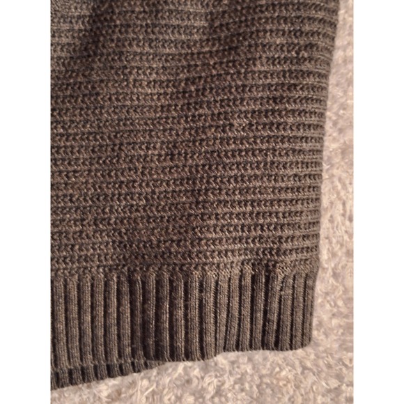 Tahari Womens Charcoal Gray 100% Merino Wool Open Front Cardigan Sweater Large - Picture 11 of 12